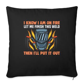 Welder slogan design for metal workers - Sofa pillowcase 17,3'' x 17,3'' (45 x 45 cm) - black - Front