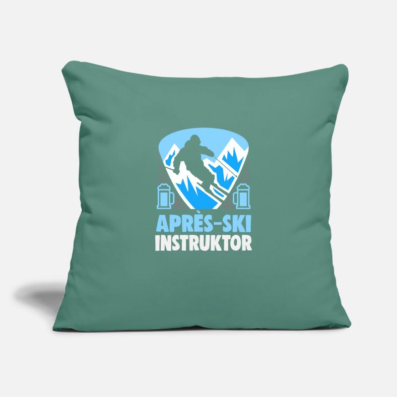 Skifahrer Apres Ski Instructor Ski Sofakissenbezug 45 x 45 cm