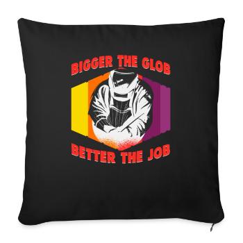 Welder slogan design for metal workers - Sofa pillowcase 17,3'' x 17,3'' (45 x 45 cm) - black - Front