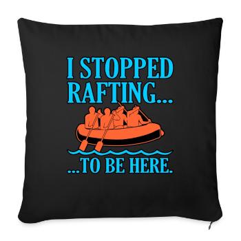 Rafting Extreme Hobby - Housse de coussin décorative 45 x 45 cm - noir - Devant