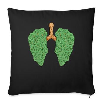 Cannabis lunge - Sofakissenbezug 45 x 45 cm - Schwarz - Vorne