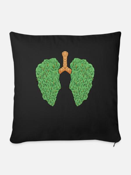 Cannabis lunge - Sofakissenbezug 45 x 45 cm - Schwarz