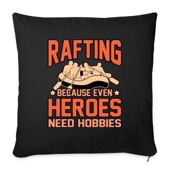 Rafting helden - Sofakissenbezug 45 x 45 cm - Schwarz - Vorne
