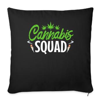 Cannabis trupp - Sofakissenbezug 45 x 45 cm - Schwarz - Vorne
