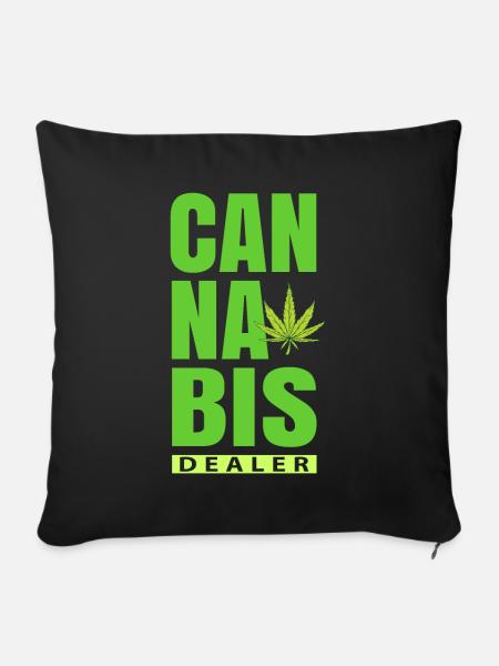 Cannabis händler - Sofakissenbezug 45 x 45 cm - Schwarz