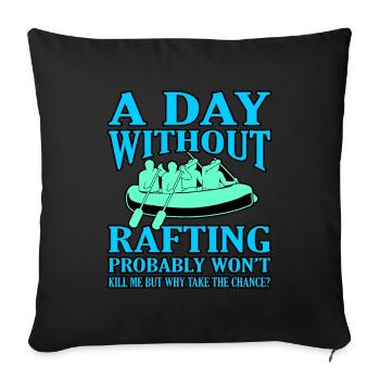 Rafting - Sofakissenbezug 45 x 45 cm - Schwarz - Vorne