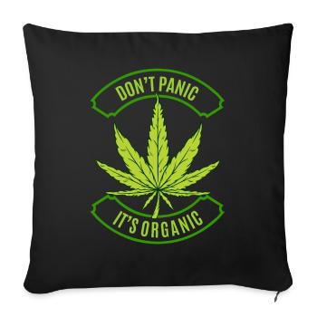cannabis - Sofakissenbezug 45 x 45 cm - Schwarz - Vorne