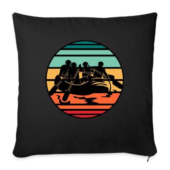 River Rafting - Sofa pillowcase 17,3'' x 17,3'' (45 x 45 cm) - black - Front