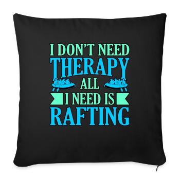 Rafting therapie - Sofakissenbezug 45 x 45 cm - Schwarz - Vorne