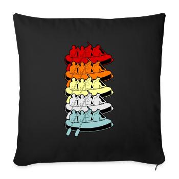 Rafting activities on the water - Sofa pillowcase 17,3'' x 17,3'' (45 x 45 cm) - black - Front