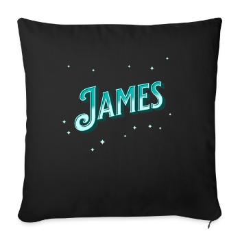 James Namen personalisiert - Sofakissenbezug 45 x 45 cm - Schwarz - Vorne