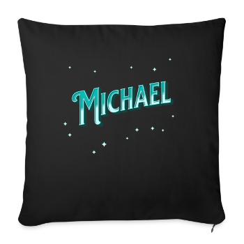 Michael name personalized - Sofa pillowcase 17,3'' x 17,3'' (45 x 45 cm) - black - Front