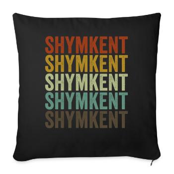 Shymkent Kasachstan Retro Vintage - Sofakissenbezug 45 x 45 cm - Schwarz - Vorne