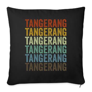 Tangerang Indonesia Retro Vintage - Sofa pillowcase 17,3'' x 17,3'' (45 x 45 cm) - black - Front