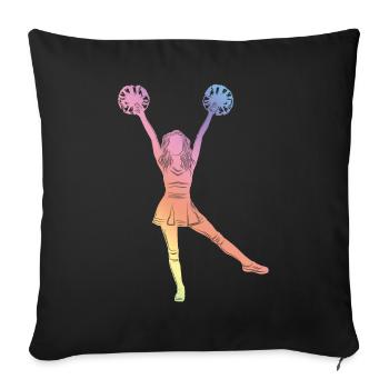 Cheerleader Silhouette - Sofakissenbezug 45 x 45 cm - Schwarz - Vorne