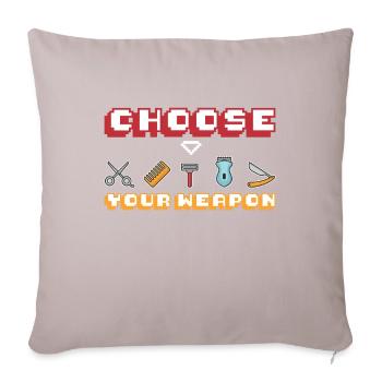 Choisissez votre arme Barber Bart - Housse de coussin décorative 45 x 45 cm - taupe clair - Devant