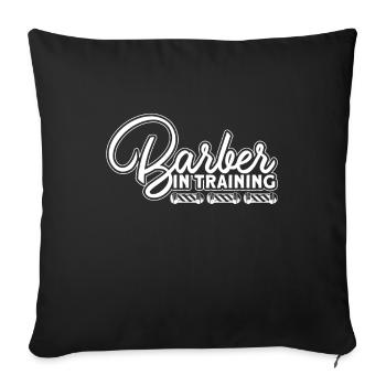 Barbier en formation Barbier Bart - Housse de coussin décorative 45 x 45 cm - noir - Devant