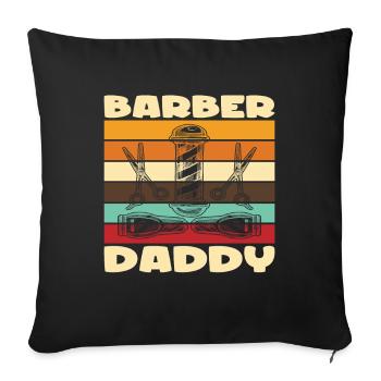 Barbier Papa Barbier Bart - Housse de coussin décorative 45 x 45 cm - noir - Devant