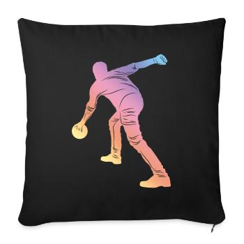 Bowling Silhouette - Housse de coussin décorative 45 x 45 cm - noir - Devant