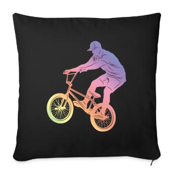 Motocross Silhouette - Housse de coussin décorative 45 x 45 cm - noir - Devant