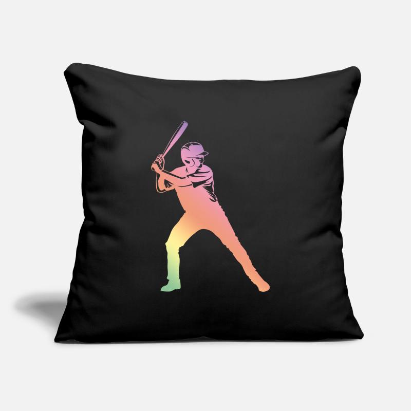 silhouette de baseball Housse de coussin décorative 45 x 45 cm