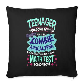 Lustiger Teenager Schule zombie-apokalypse - Sofakissenbezug 45 x 45 cm - Schwarz - Vorne