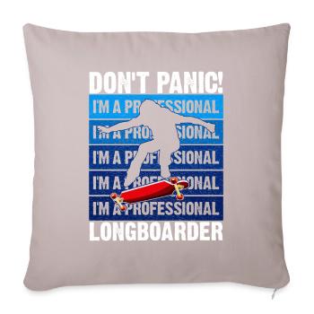 Lonagboarding Je suis un longboarder - Housse de coussin décorative 45 x 45 cm - taupe clair - Devant