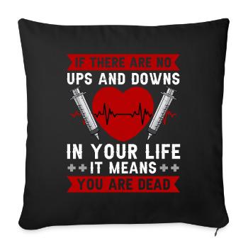 Infirmière Médecin Ambulancier Paramédical - Housse de coussin décorative 45 x 45 cm - noir - Devant