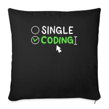 Ingénieur logiciel de programmation à codage unique - Housse de coussin décorative 45 x 45 cm - noir - Devant