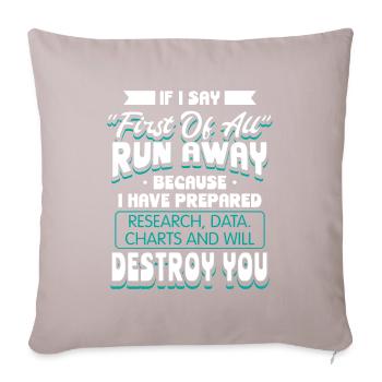 Débatteur de discours et de débats - Housse de coussin décorative 45 x 45 cm - taupe clair - Devant