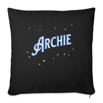 Archie nomme des noms personnalisés - Housse de coussin décorative 45 x 45 cm - noir - Devant
