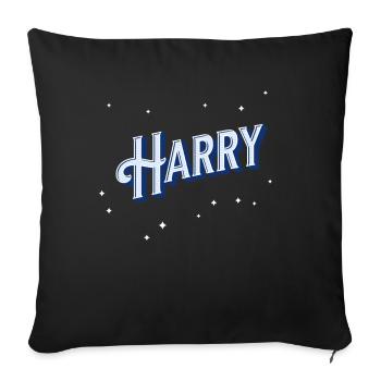 Harry name personalized - Sofa pillowcase 17,3'' x 17,3'' (45 x 45 cm) - black - Front