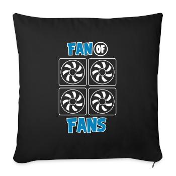 Fan Of Fans Hvac technician Air Conditioning - Sofa pillowcase 17,3'' x 17,3'' (45 x 45 cm) - black - Front