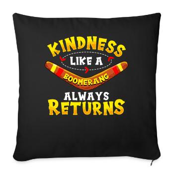 La gentillesse comme un boomerang - Housse de coussin décorative 45 x 45 cm - noir - Devant