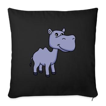 Kamel Comic - Sofakissenbezug 45 x 45 cm - Schwarz - Vorne