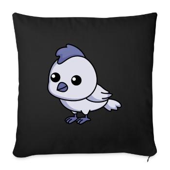 Huhn Comic Tier - Sofakissenbezug 45 x 45 cm - Schwarz - Vorne