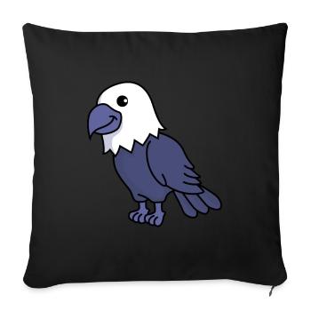 Aigle Comic Animal - Housse de coussin décorative 45 x 45 cm - noir - Devant