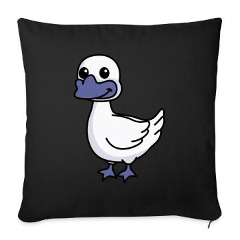 Gans Comic Tier - Sofakissenbezug 45 x 45 cm - Schwarz - Vorne