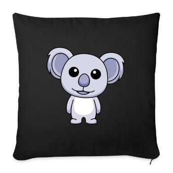 Koala Comic Animal - Sofa pillowcase 17,3'' x 17,3'' (45 x 45 cm) - black - Front