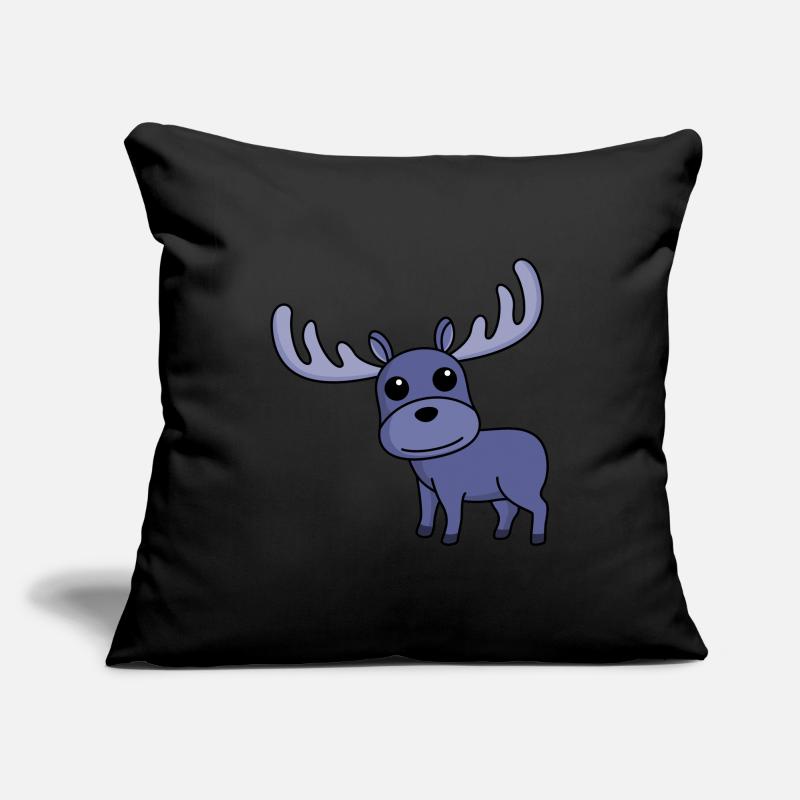 Moose Comic Animal Housse de coussin décorative 45 x 45 cm