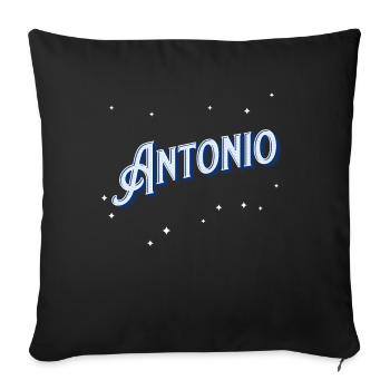 Antonio name personalized - Sofa pillowcase 17,3'' x 17,3'' (45 x 45 cm) - black - Front