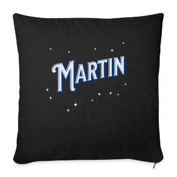 Martin names personalized - Sofa pillowcase 17,3'' x 17,3'' (45 x 45 cm) - black - Front
