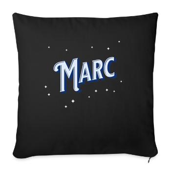 Marc name personalized - Sofa pillowcase 17,3'' x 17,3'' (45 x 45 cm) - black - Front
