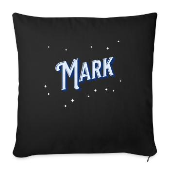 Mark Namen personalisiert - Sofakissenbezug 45 x 45 cm - Schwarz - Vorne