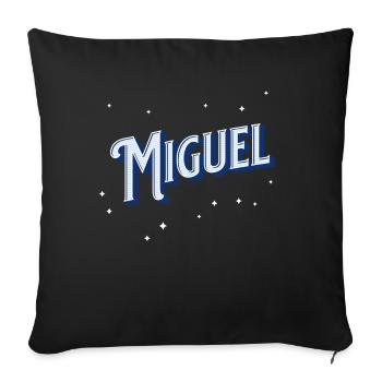 Miguel Name Personalized - Sofa pillowcase 17,3'' x 17,3'' (45 x 45 cm) - black - Front