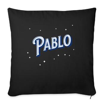 Pablo name personalized - Sofa pillowcase 17,3'' x 17,3'' (45 x 45 cm) - black - Front