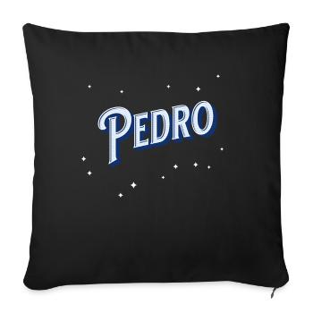 Pedro name personalized - Sofa pillowcase 17,3'' x 17,3'' (45 x 45 cm) - black - Front
