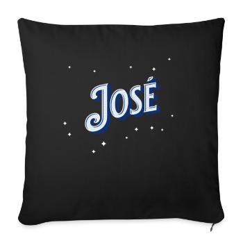 Nom Jose personnalisé - Housse de coussin décorative 45 x 45 cm - noir - Devant