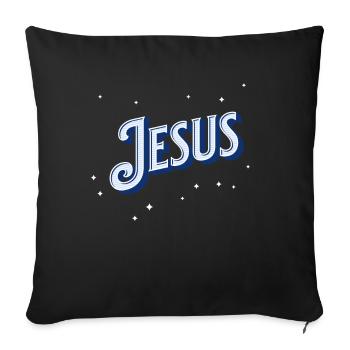 Jesus' name personalized - Sofa pillowcase 17,3'' x 17,3'' (45 x 45 cm) - black - Front