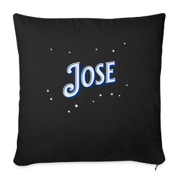 Nom Jose personnalisé - Housse de coussin décorative 45 x 45 cm - noir - Devant